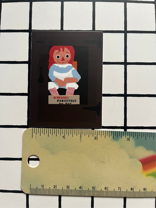 Annabelle in Her Case Sticker