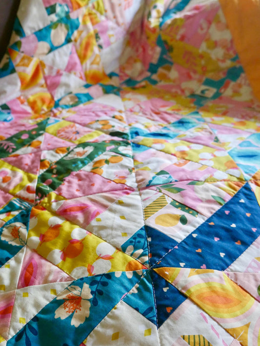 Color Pop Patchwork Quilt - 46x46 in