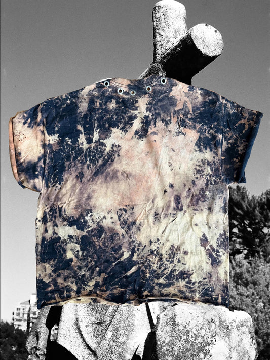 Bleach Dyed and Distressed Wilmington, Delaware T-Shirt / XL