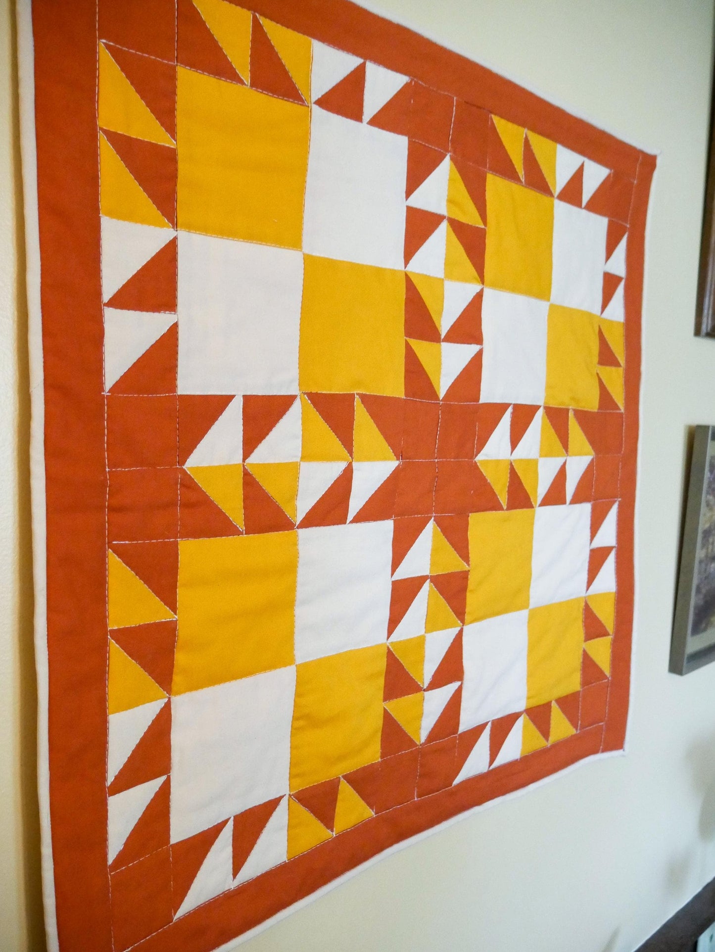 Three Color Quilt Wall Hanging