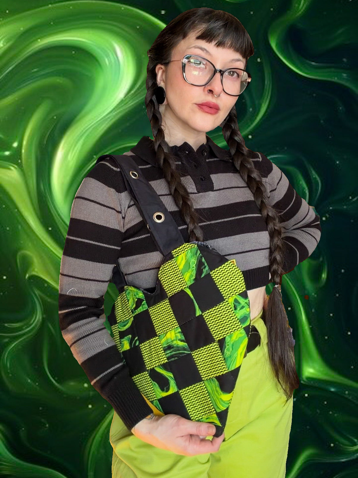 Patchwork Quilted Heart Tote Bag