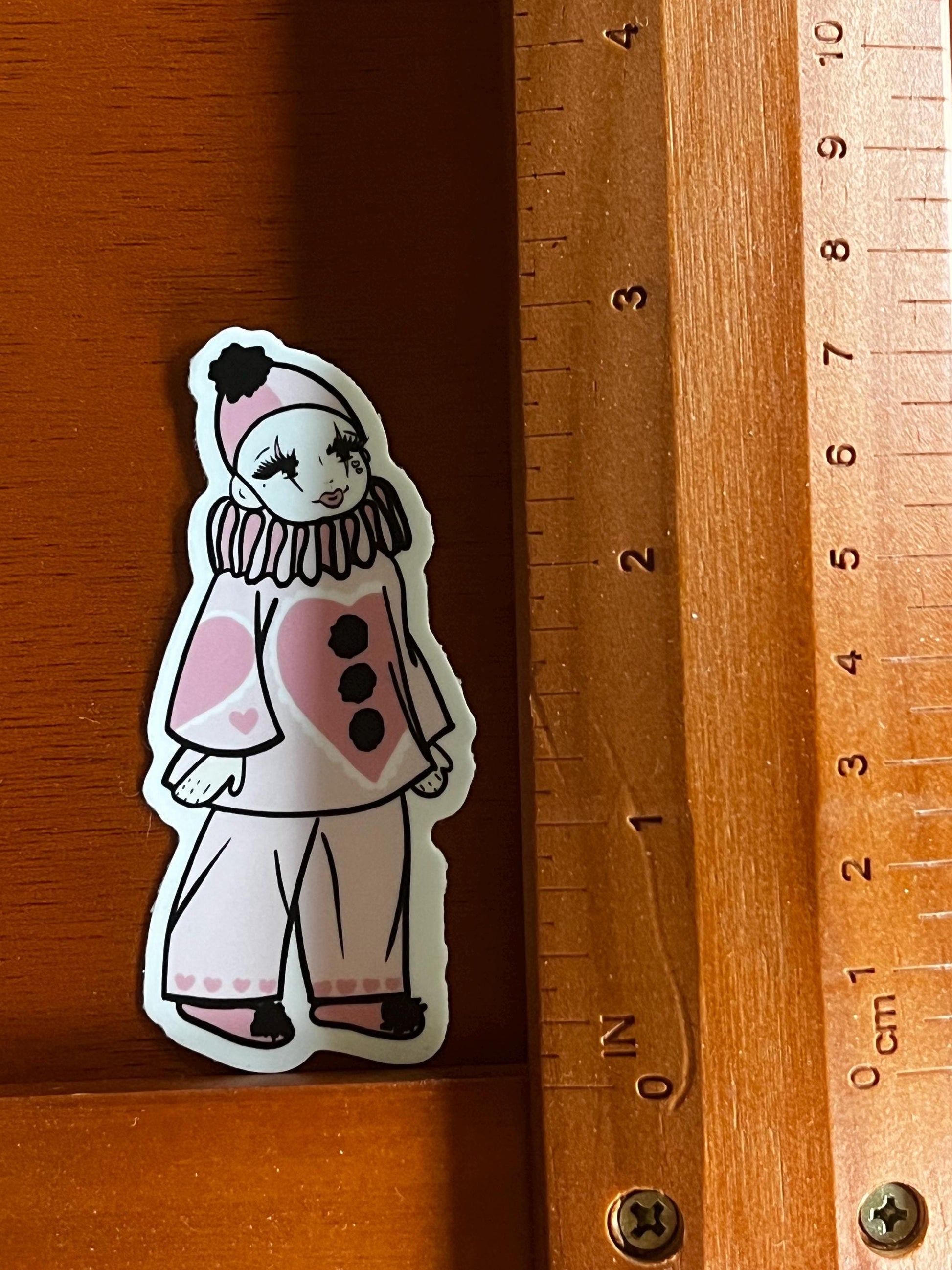 Pink Pierrot Clown Sticker