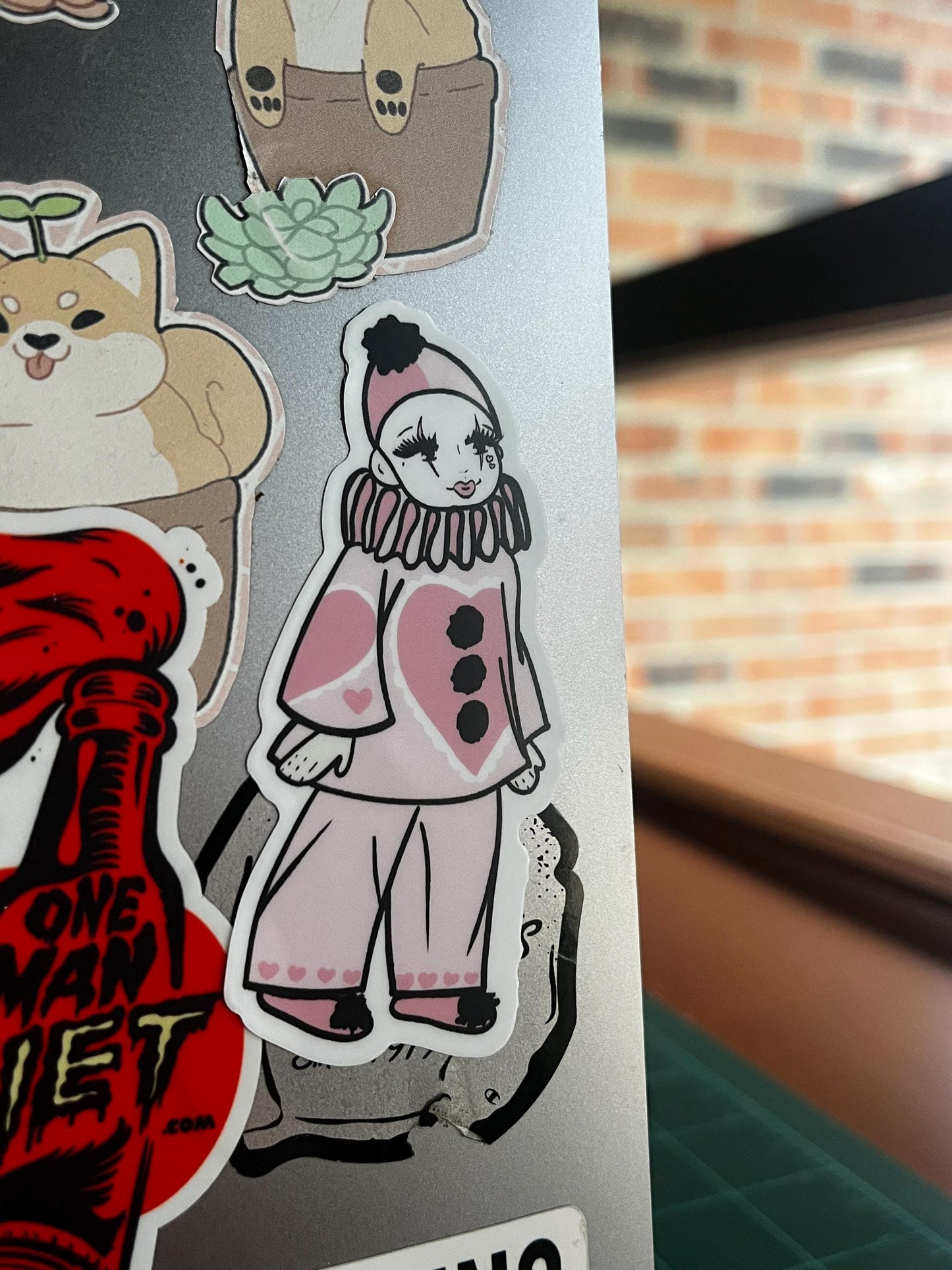 Pink Pierrot Clown Sticker