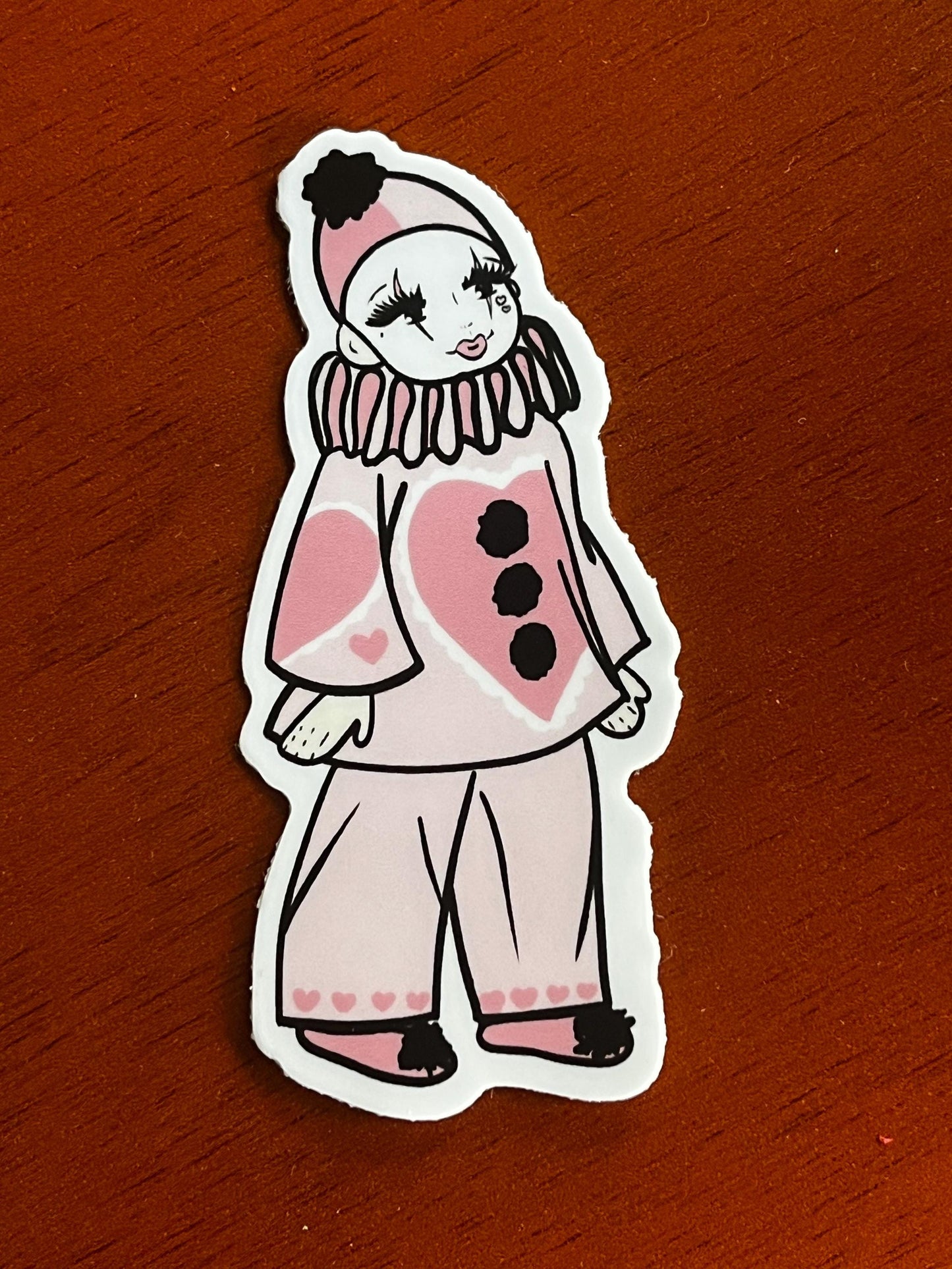 Pink Pierrot Clown Sticker