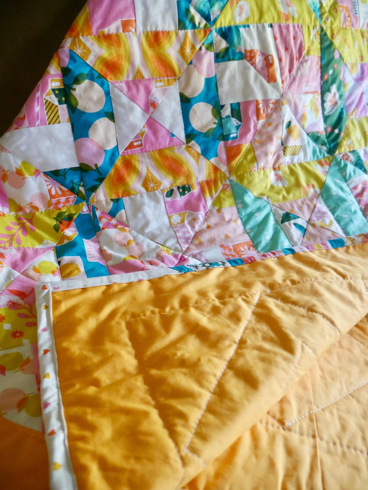 Color Pop Patchwork Quilt - 46x46 in