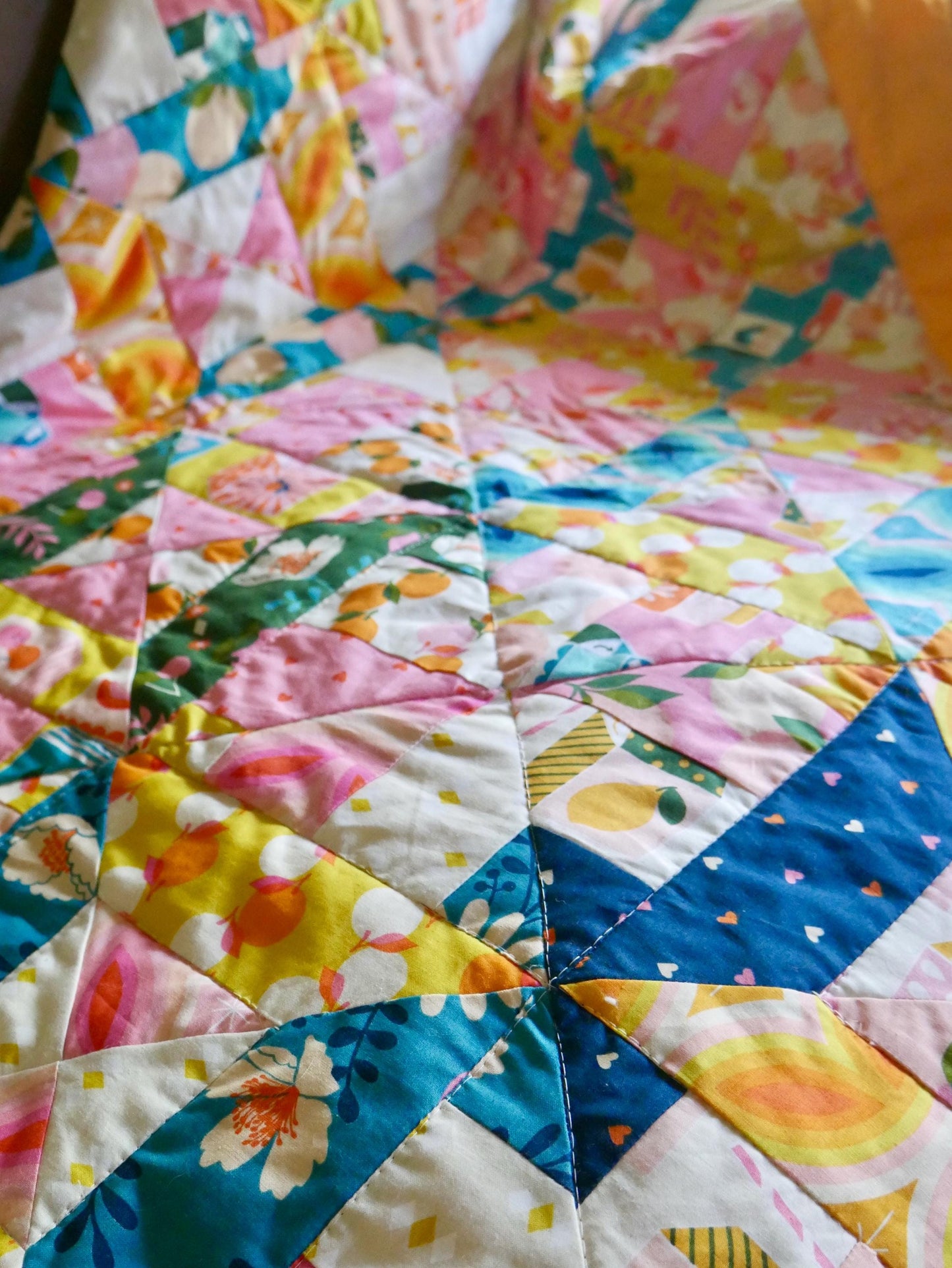 Color Pop Patchwork Quilt - 46x46 in