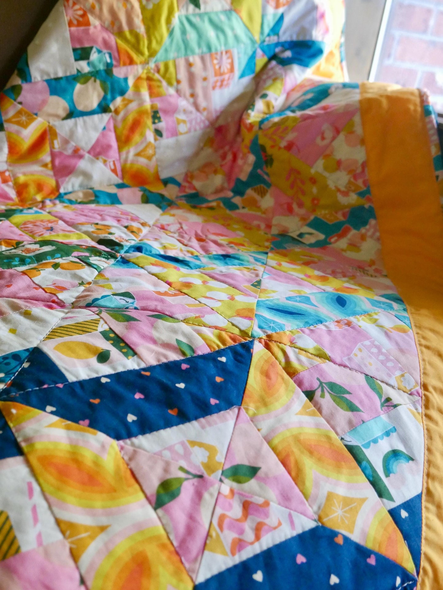 Color Pop Patchwork Quilt - 46x46 in