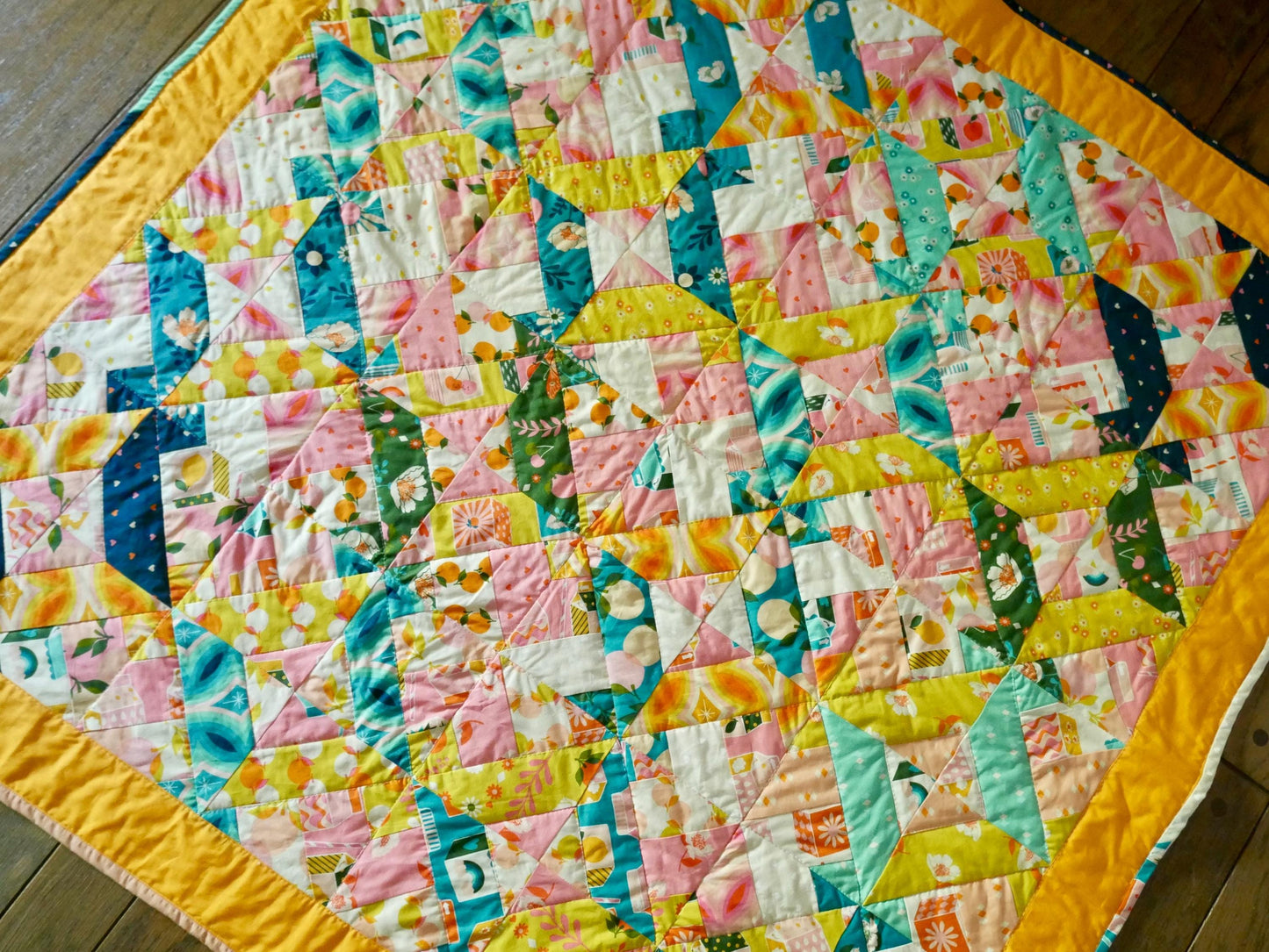 Color Pop Patchwork Quilt - 46x46 in