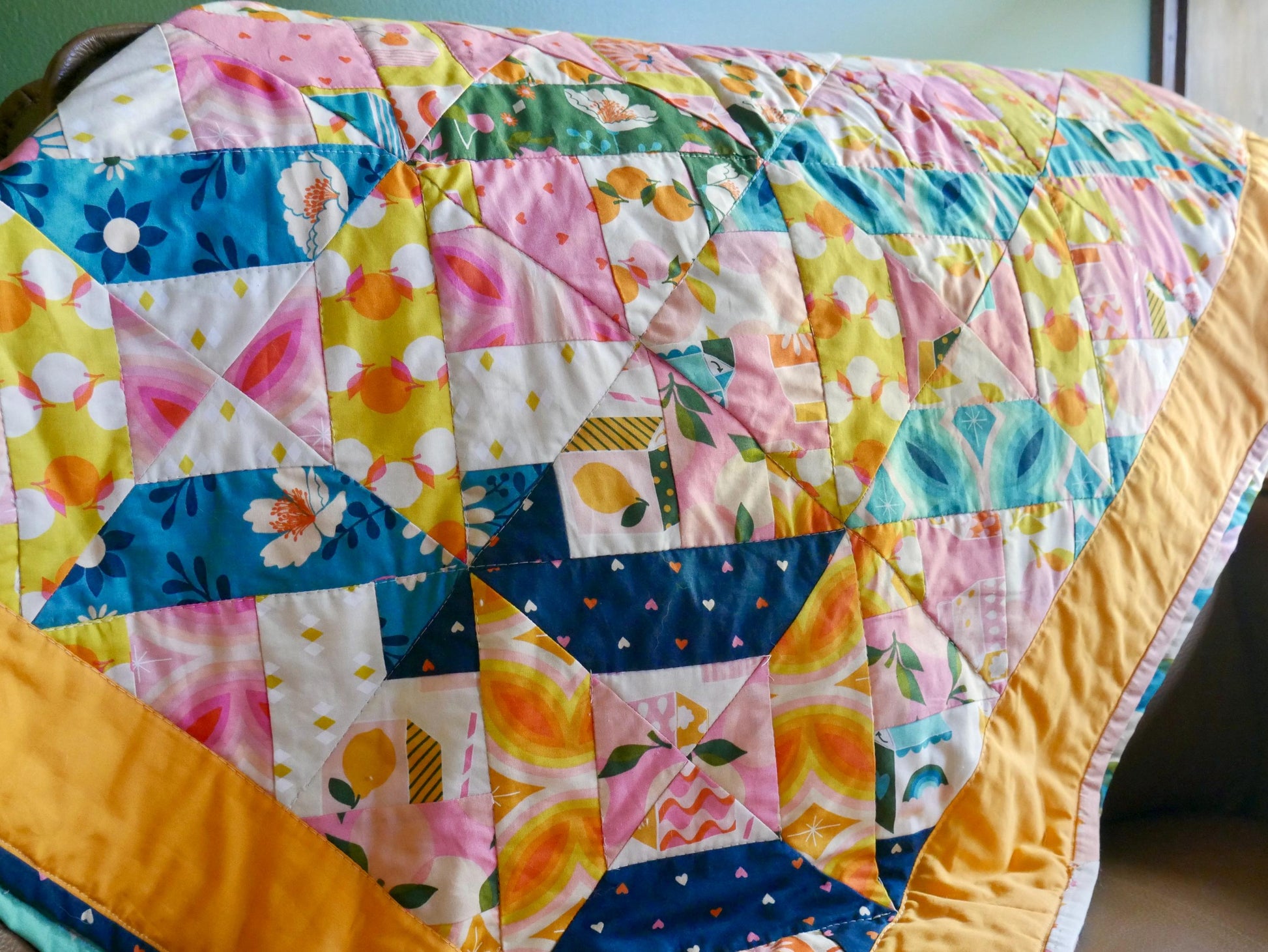 Color Pop Patchwork Quilt - 46x46 in
