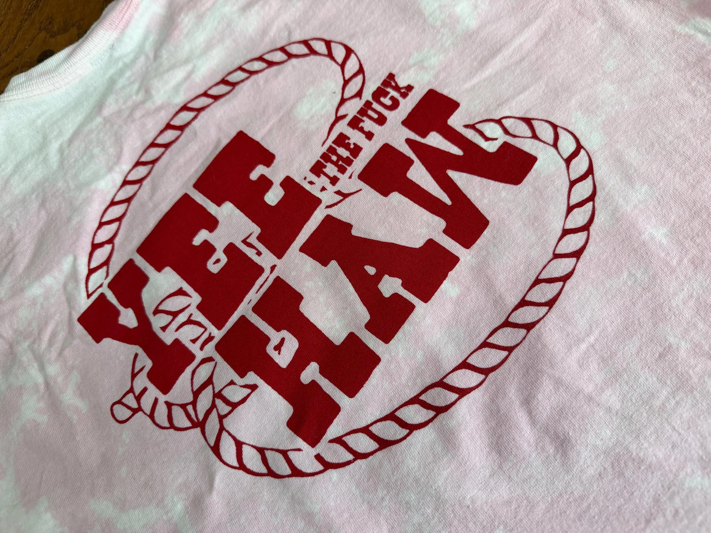 Yee the Fuck Haw Front and Back Printed T-Shirt / Medium