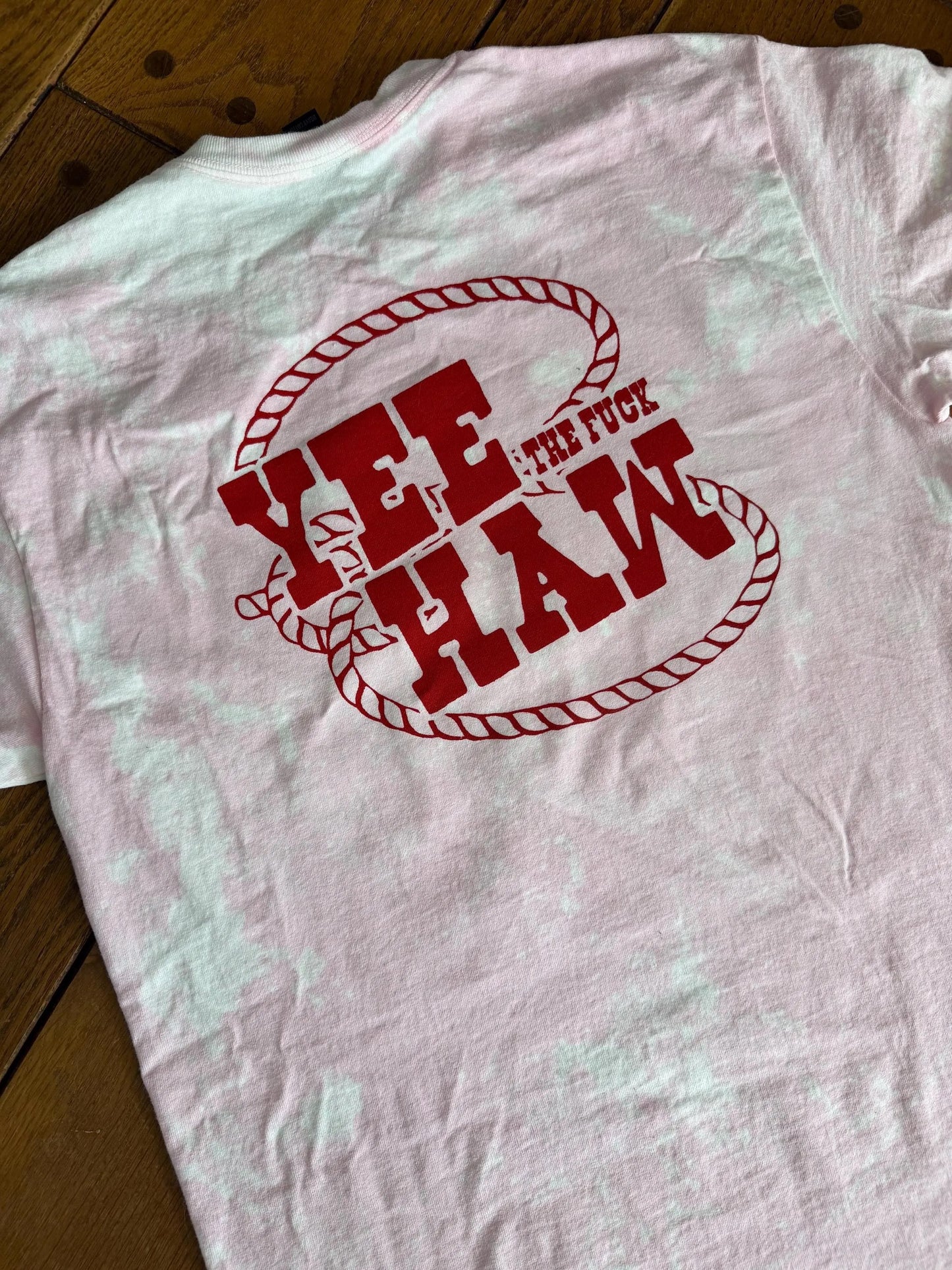 Yee the Fuck Haw Front and Back Printed T-Shirt / Medium